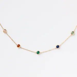 Solid Gold Chakra Necklace