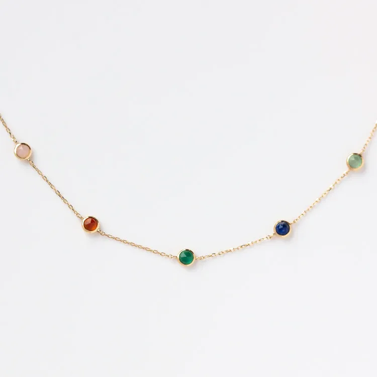 Solid Gold Chakra Necklace