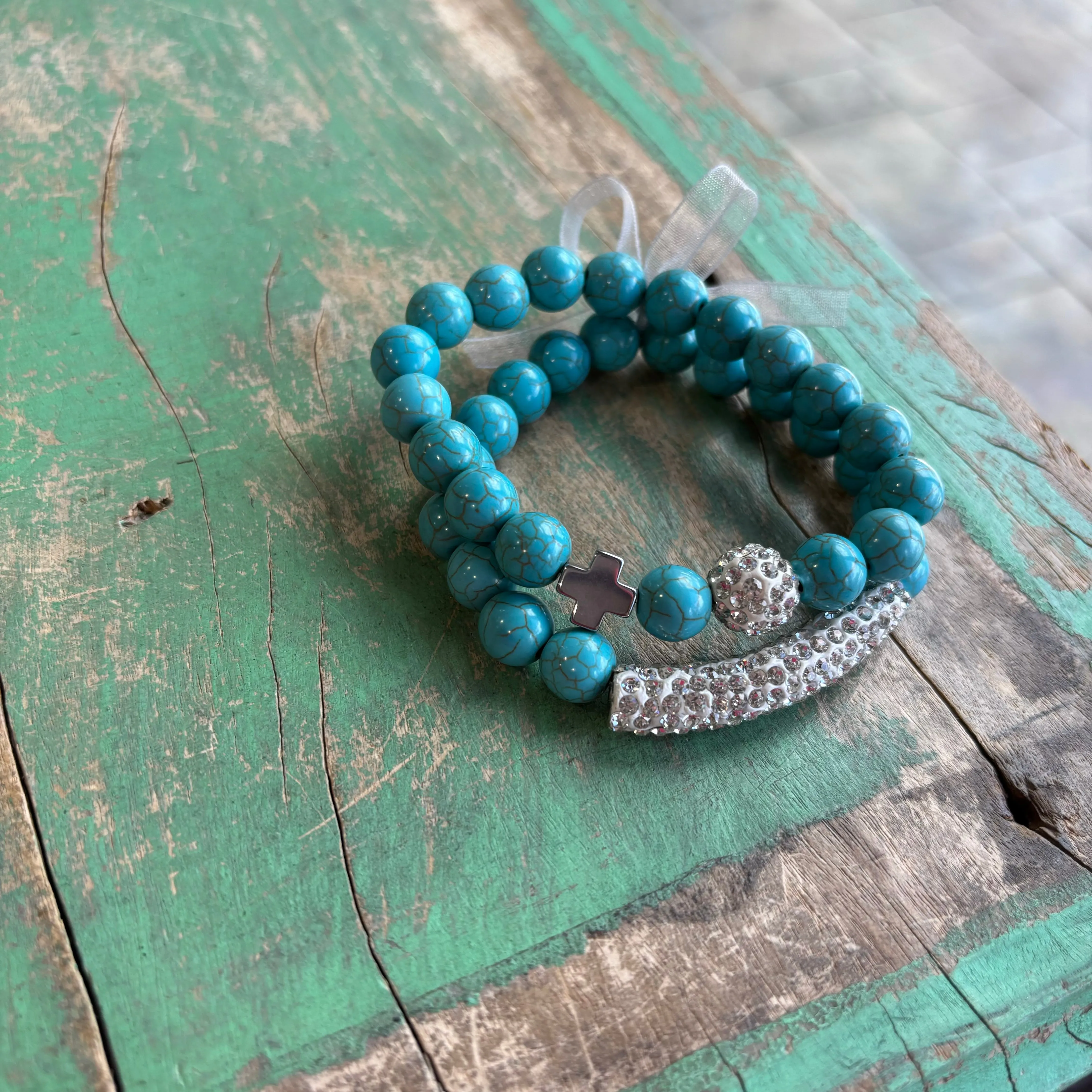 Sparkle Faith Bracelet Stack