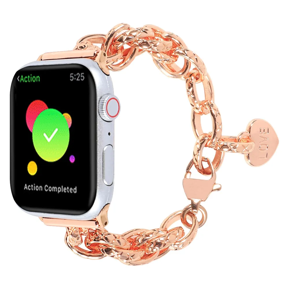 Steel Strap For Apple Watch Band 8 7 6  women Luxury chain Bracelet