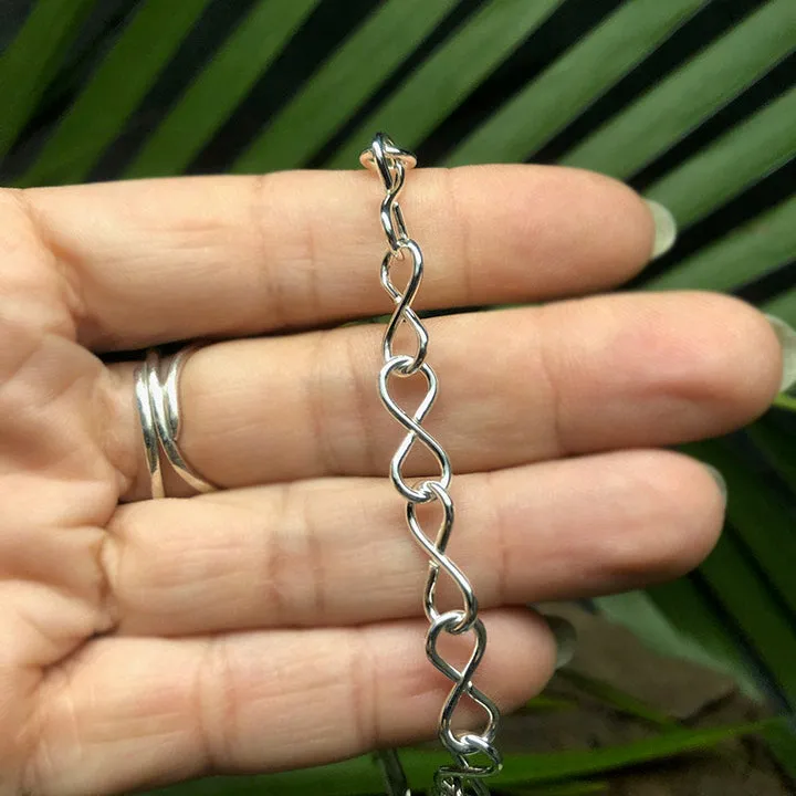 Sterling Silver Infinity Hand Chain