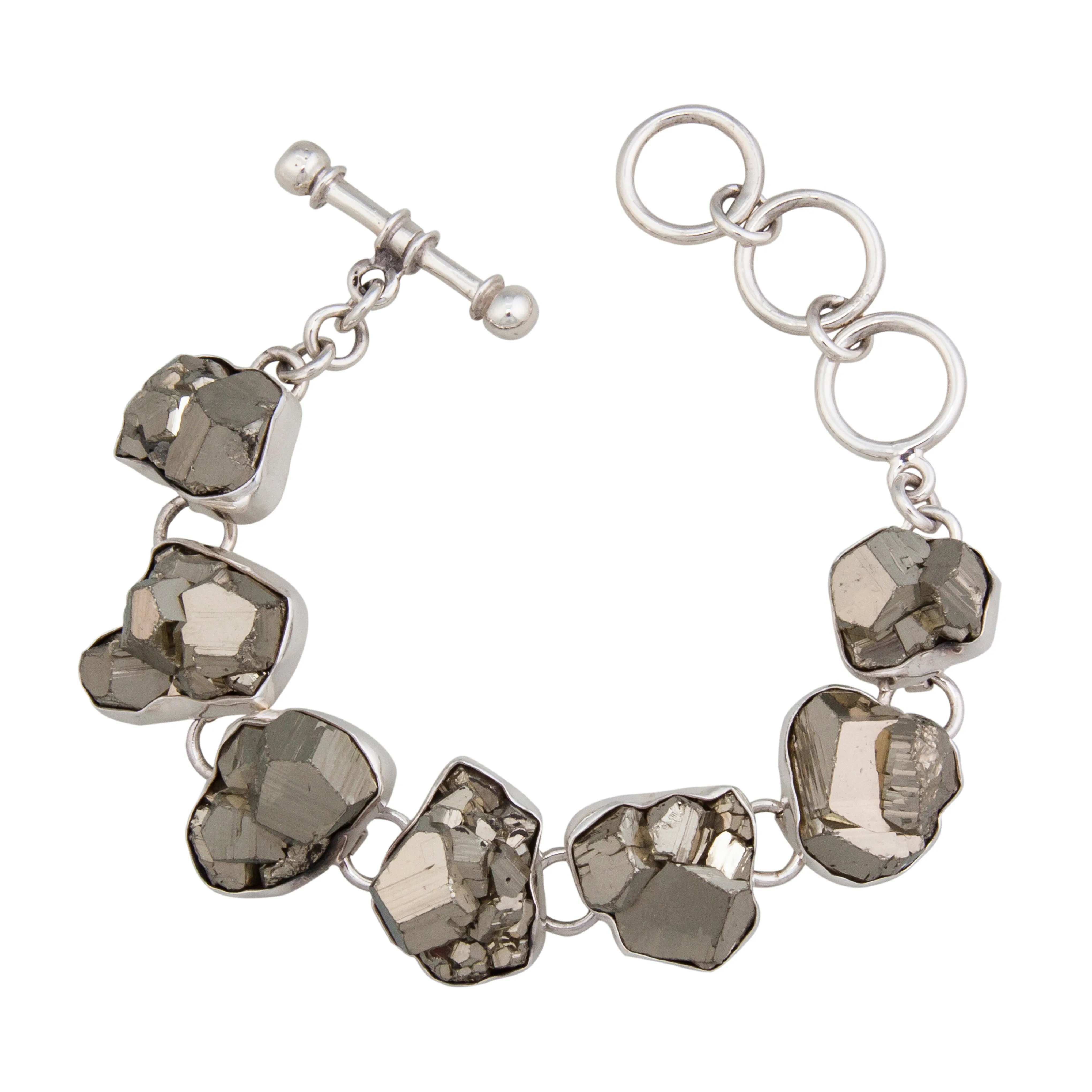 Sterling Silver Pyrite Bracelet