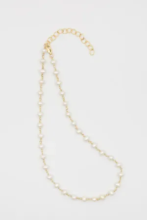 Susan Rifkin Gold Filled Wire Wrapped Pearl Necklace | More Sizes