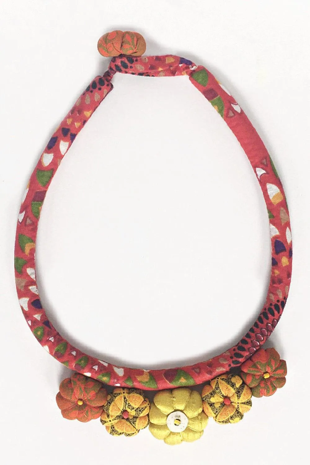 Textile Floral Necklace