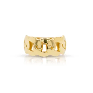 Thick chain gold ring