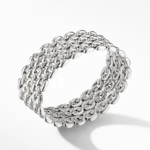 Thoroughbred Three-Row Cuff Bracelet