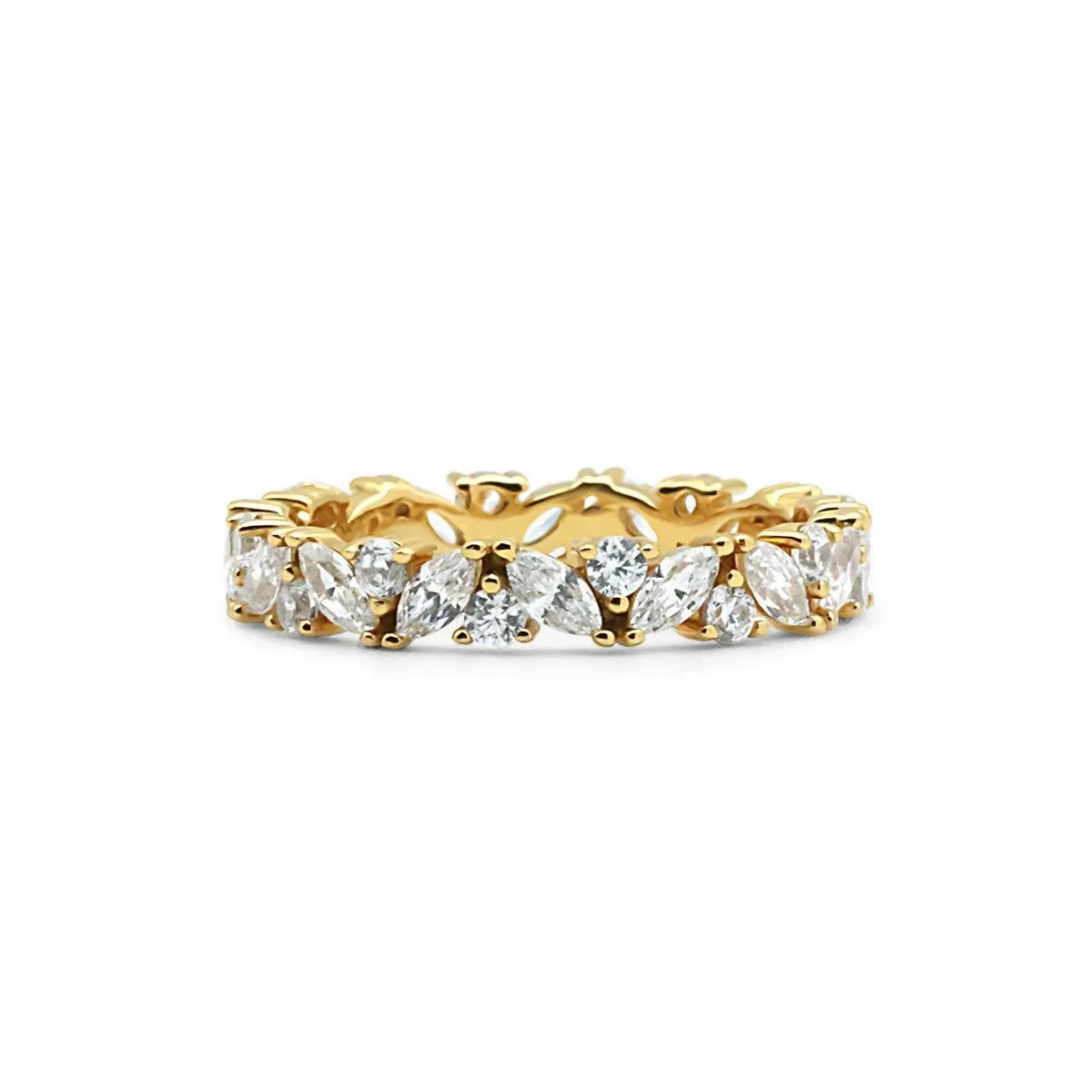 To the 9's Cluster Eternity Ring