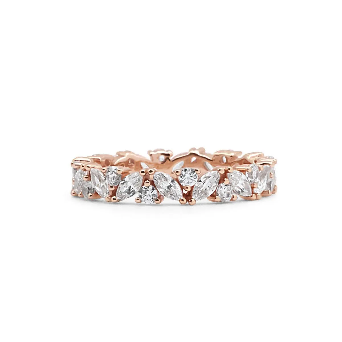 To the 9's Cluster Eternity Ring