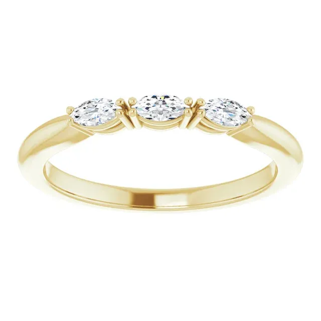 Triple Marquise Anniversary Band