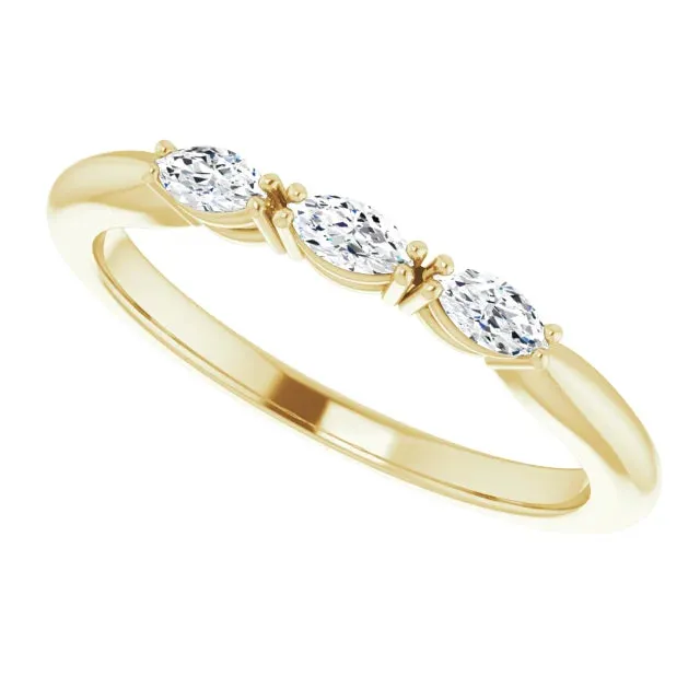 Triple Marquise Anniversary Band