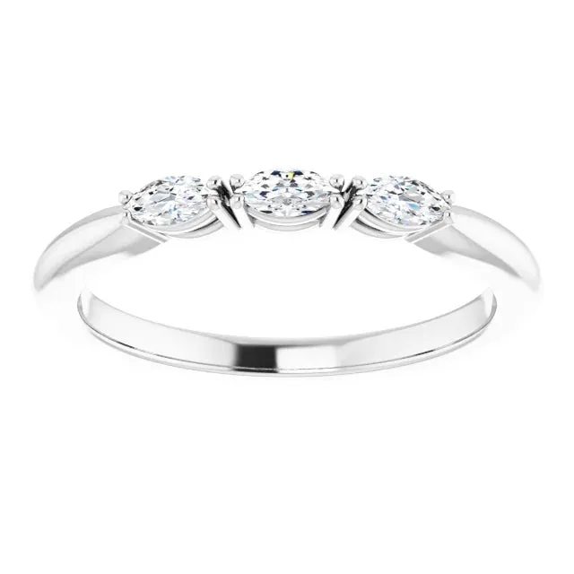 Triple Marquise Anniversary Band