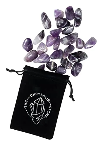 Tumbled Banded Amethyst: Healing Stones, Metaphysical Healing, Chakra Stones