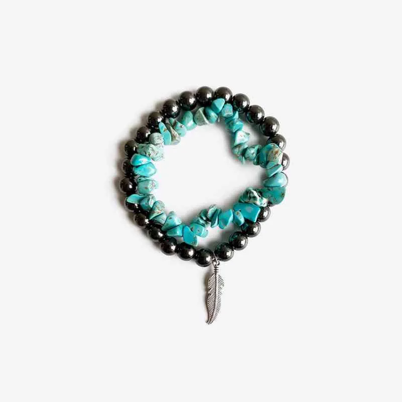 Turquoise Alloy Bracelet