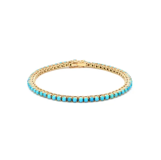 Turquoise Round Tennis Bracelet