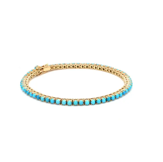 Turquoise Round Tennis Bracelet