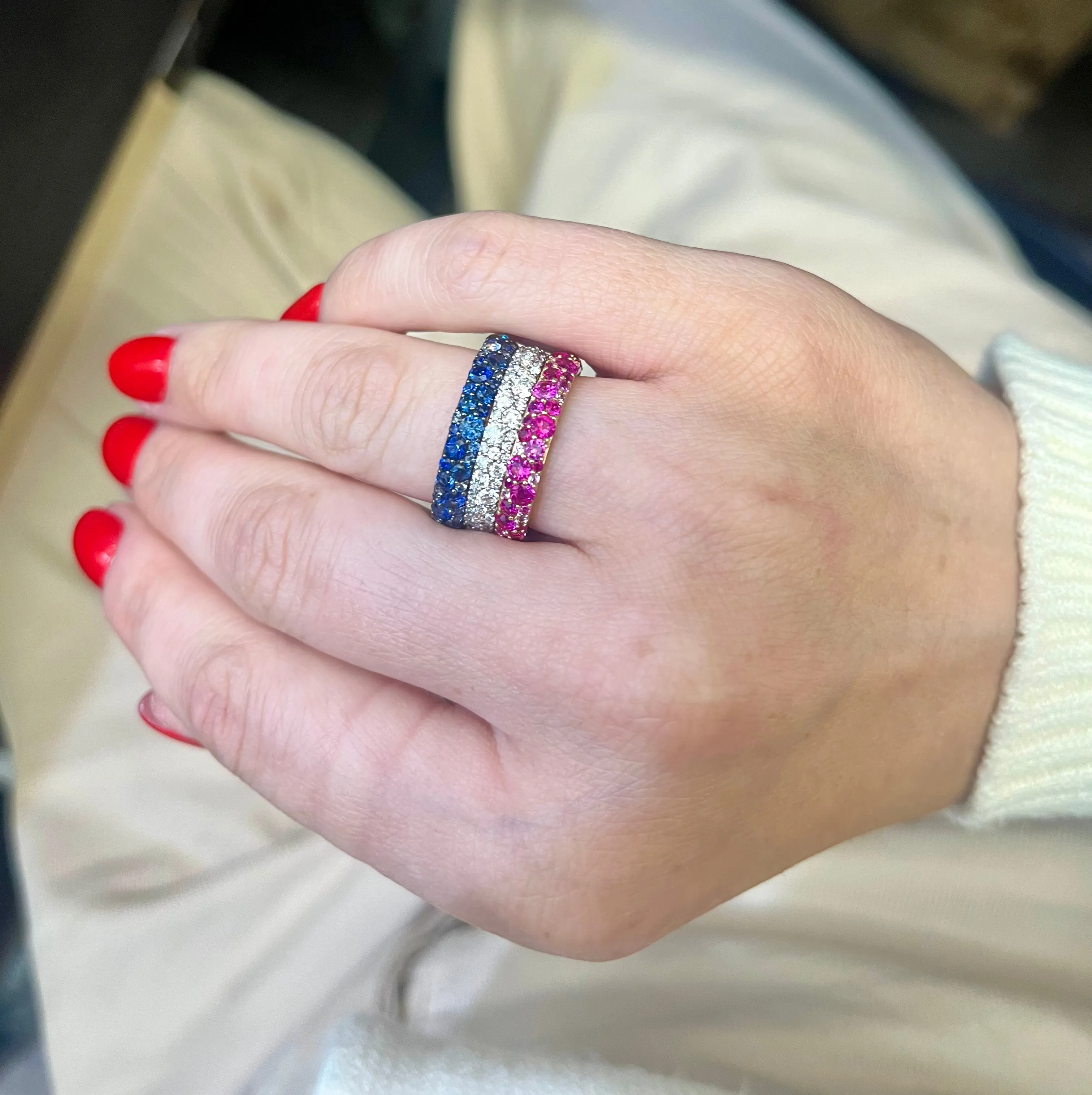 Walters Faith 'OC X WF' Pink Sapphire Band Ring