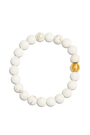 White Turquoise Mala Bracelet