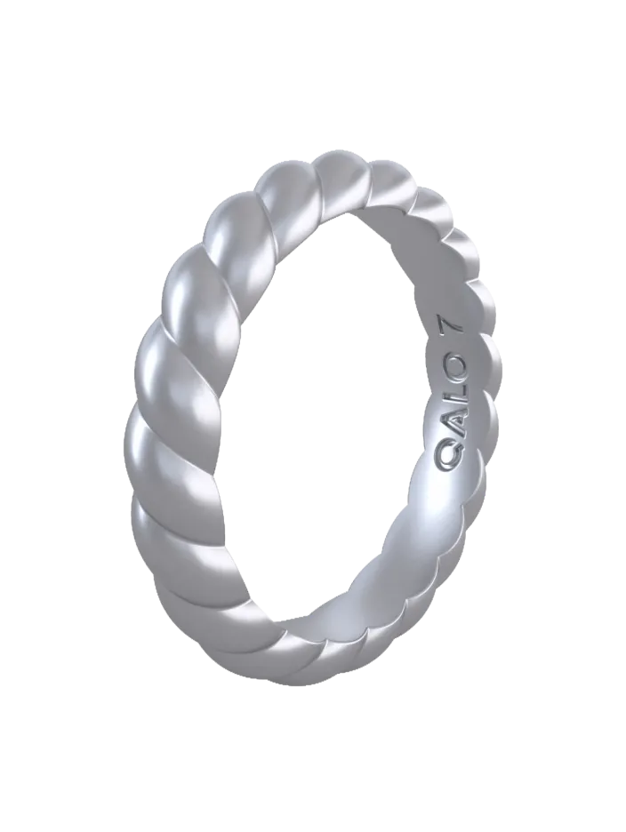 Women's Metallic Twist Stackable Silicone Ring