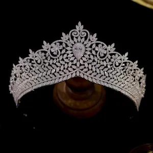 Zirconia Wedding Bridal Crown Tiara