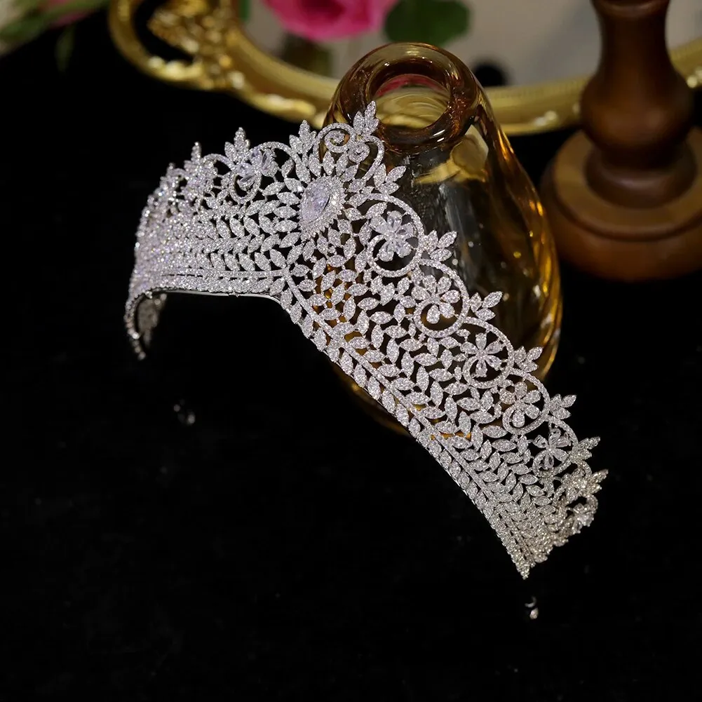 Zirconia Wedding Bridal Crown Tiara